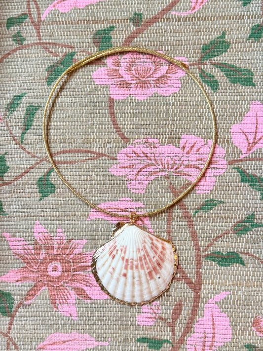 Statement Shell Magnetic Cord Necklace