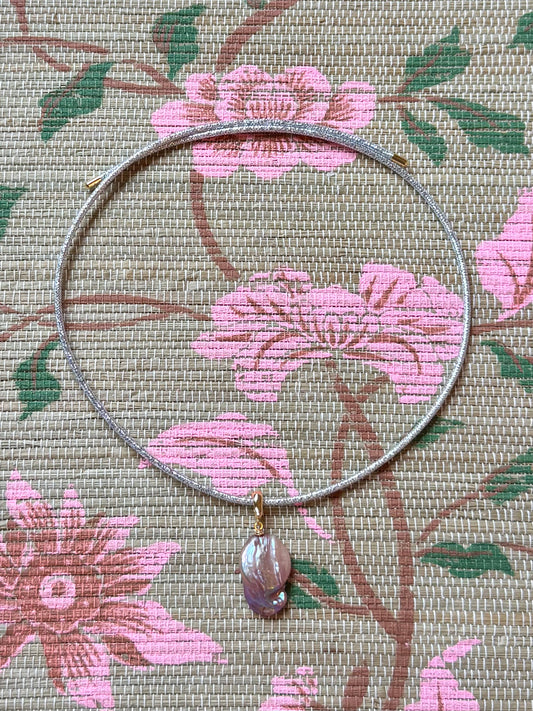 Baroque Pearl Magnetic Cord Necklace