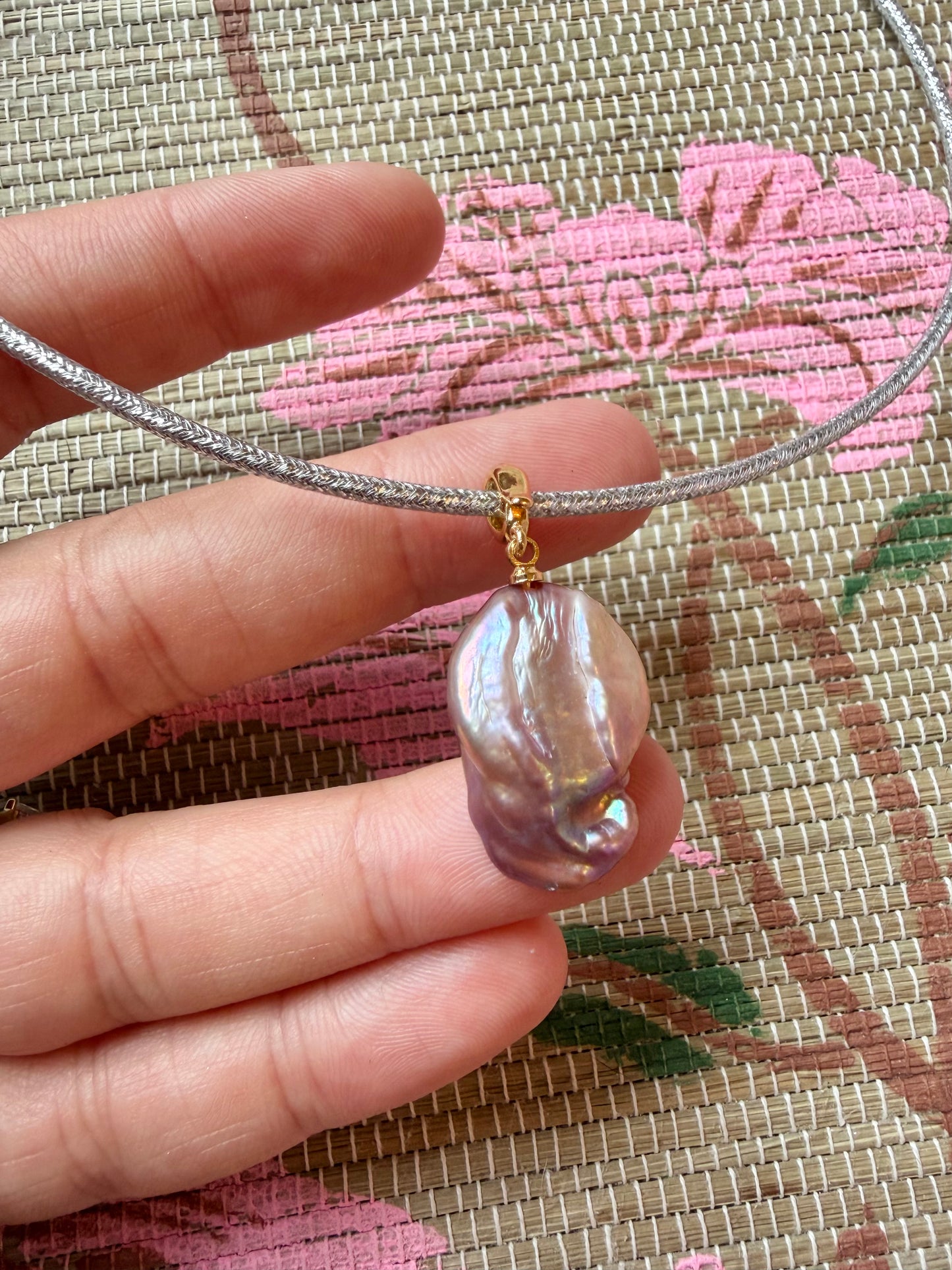 Baroque Pearl Magnetic Cord Necklace