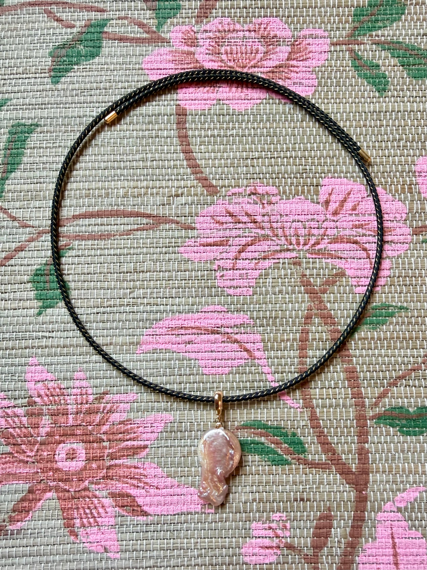 Baroque Pearl Magnetic Cord Necklace