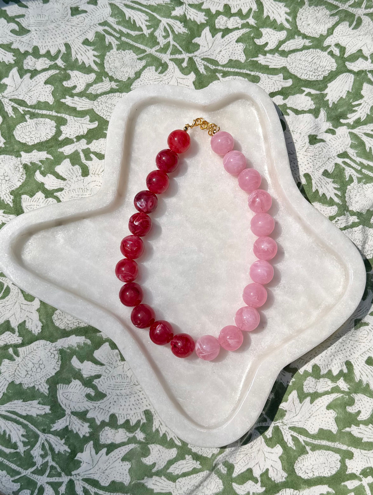 Half and Half Necklace- Berry