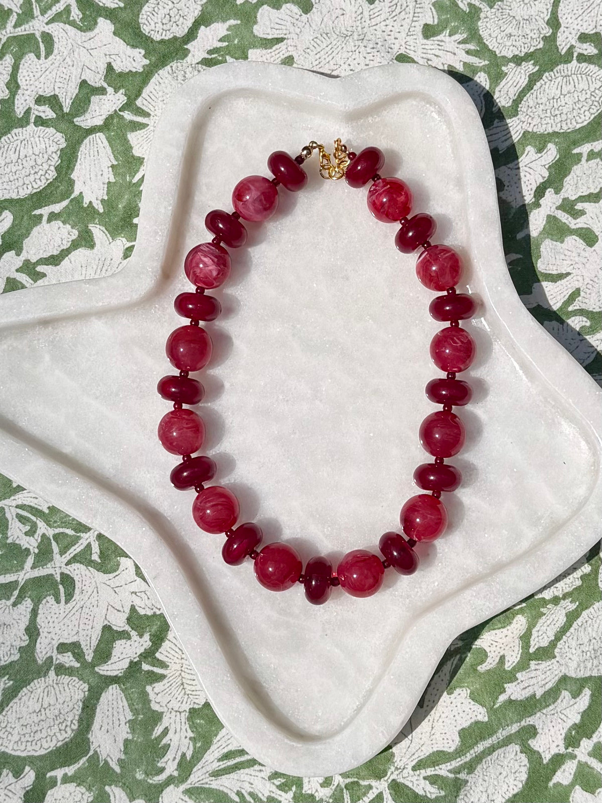 Addie Necklace- Maroon