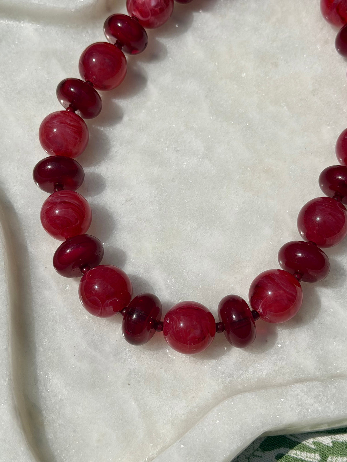 Addie Necklace- Maroon