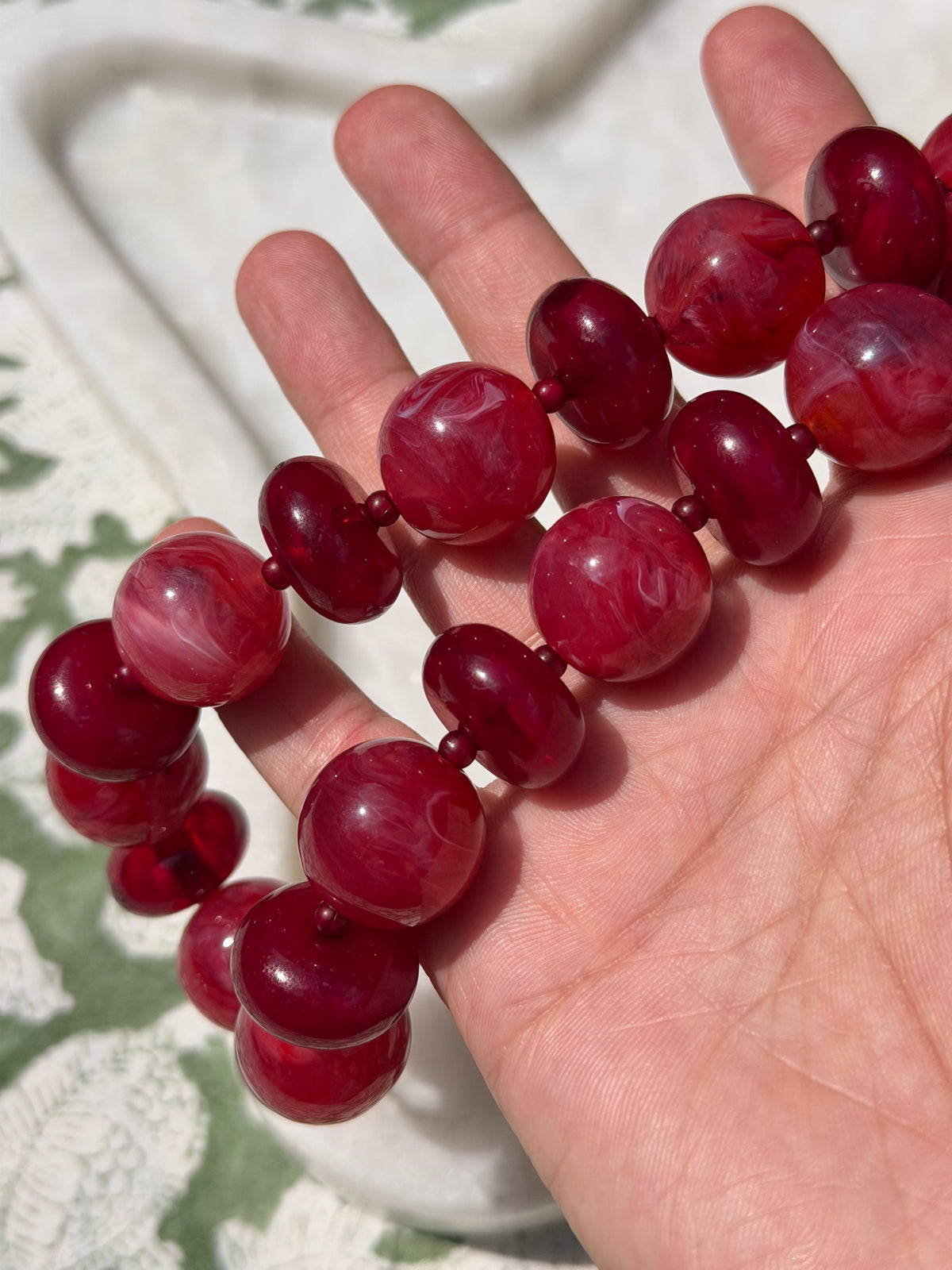 Addie Necklace- Maroon