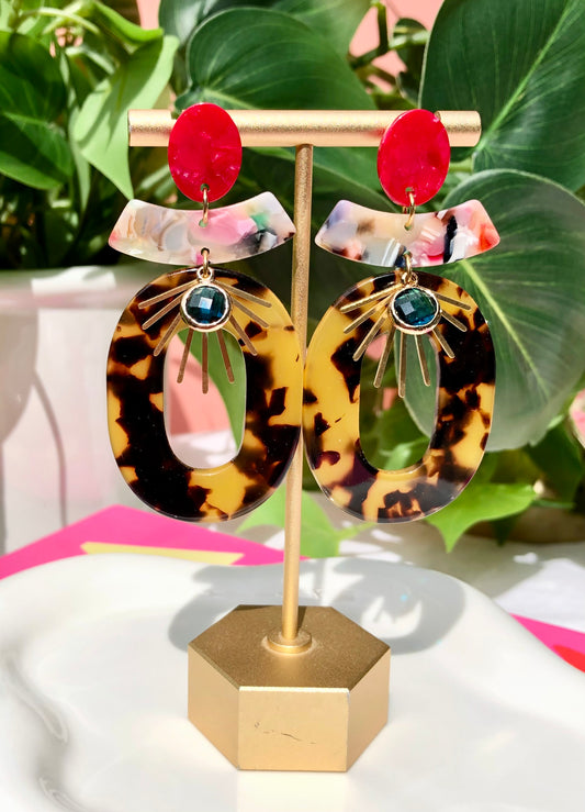 Tortoise Shell Oval Drops