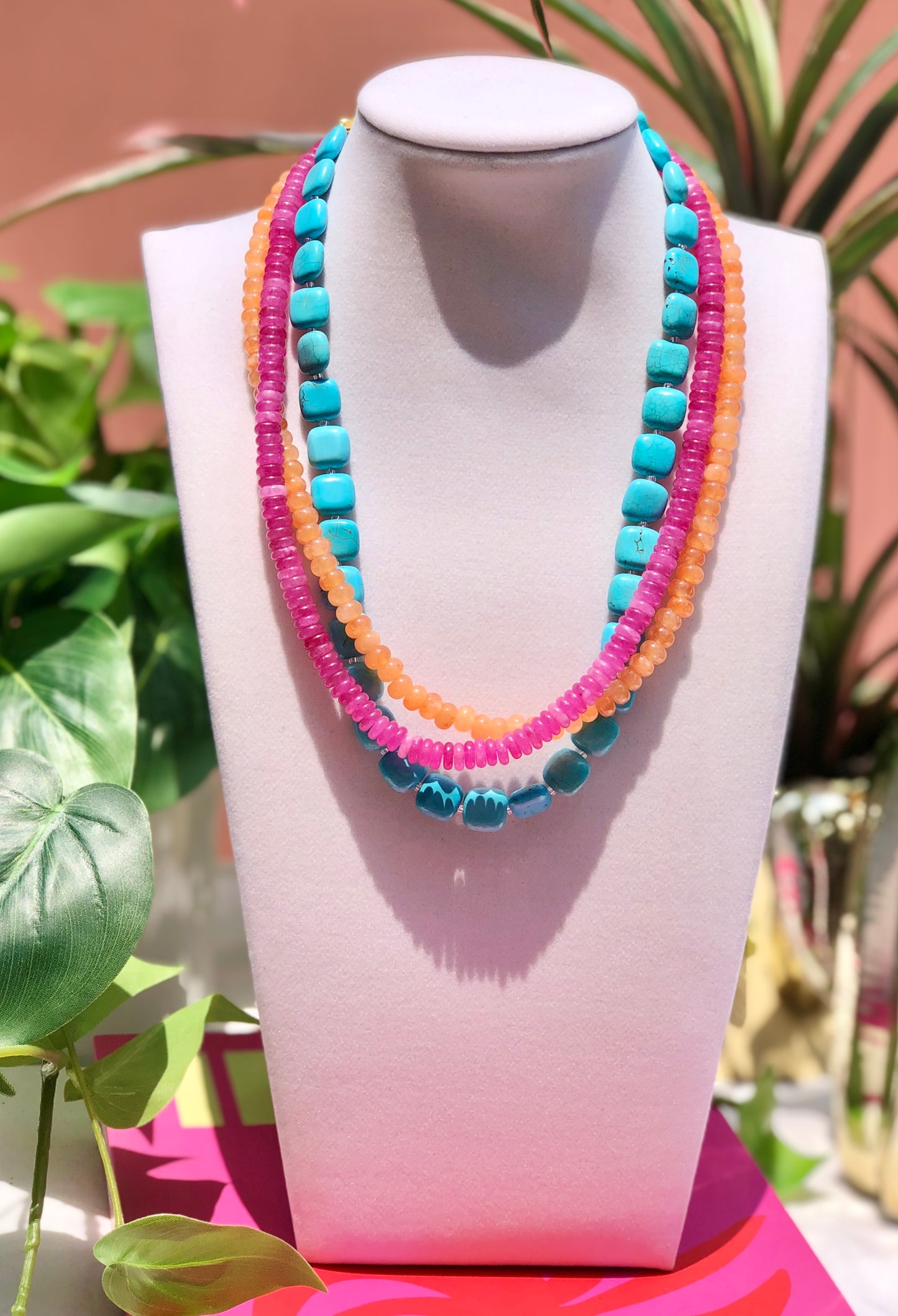 Orange Crush Beaded Necklace
