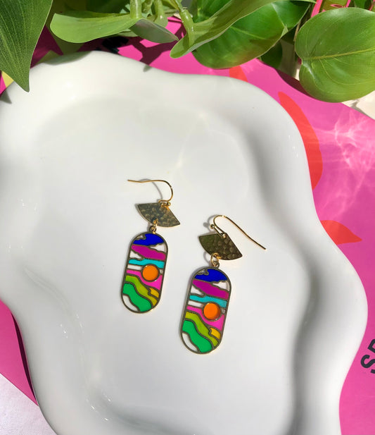 Horizon Stained Glass Dangles